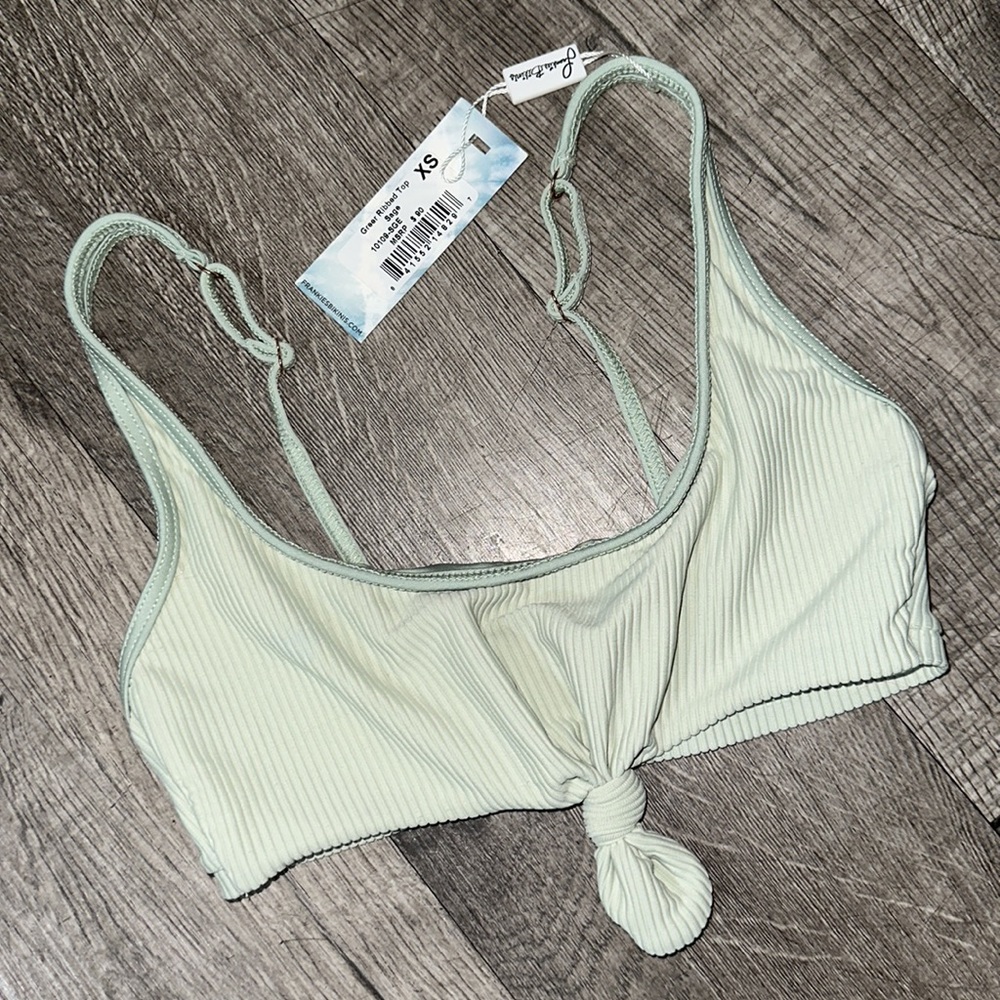 Frankies Bikinis Greer Ribbed Bralette Top